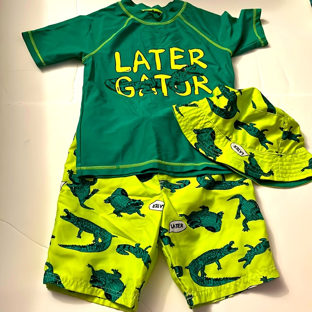 Carters 3 piece swim set, boys 6